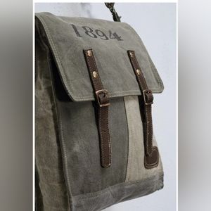 NEW! Myra Bags 1894 Upcycled Canvas Messenger Bag S-0861